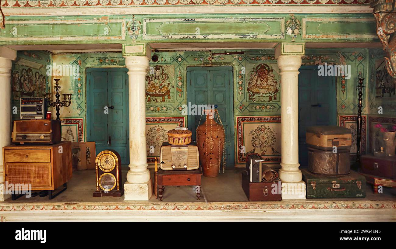View of antique items like radio and watches inside the Shri Pushkar ...
