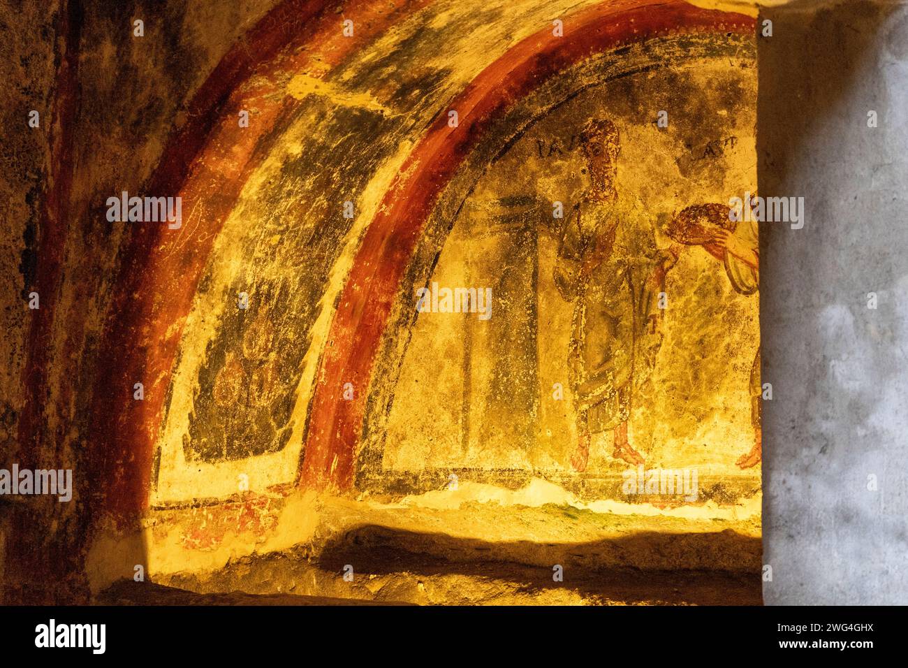 The Catacombs of San Gennaro in Naples. Italy, Europe. Stock Photo