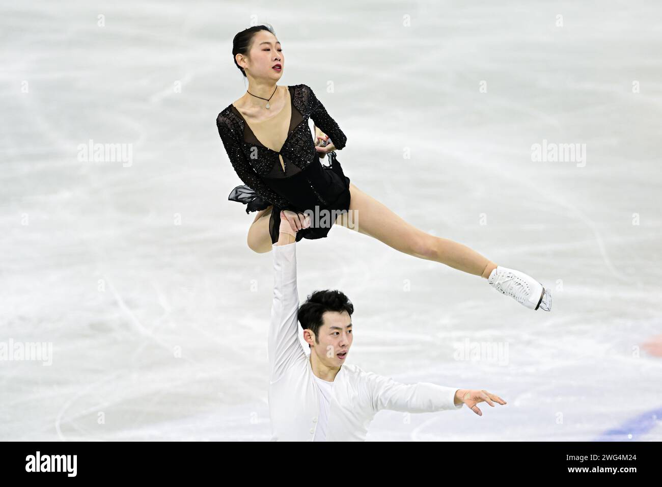 Shanghai, China. 03rd Feb, 2024. Cheng PENG & Lei WANG (CHN), during ...