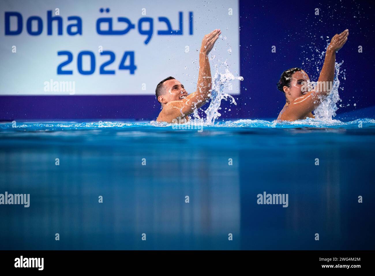 Jennifer Cerquera Hatiusca and Gustavo Sanchez of Colombia compete in ...