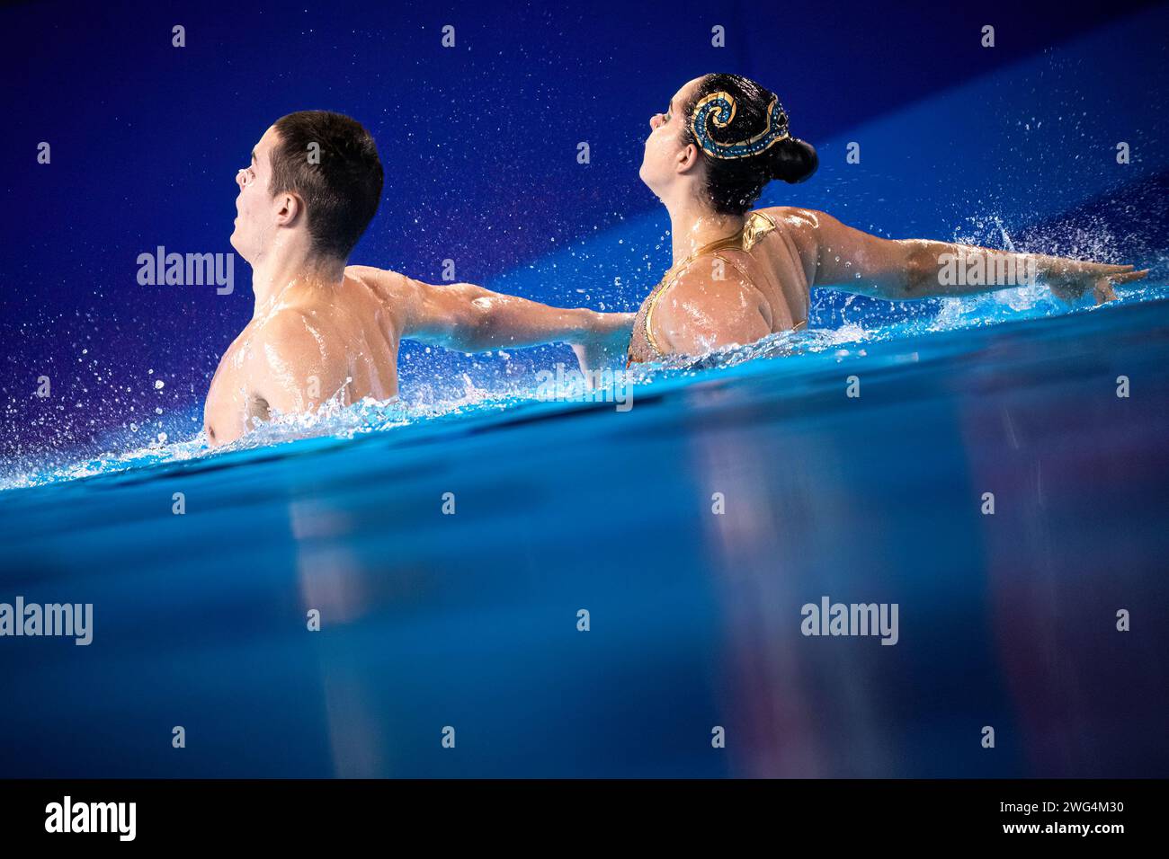 Jelena Kontic and Ivan Martinovic of Serbia compete in the artistic ...
