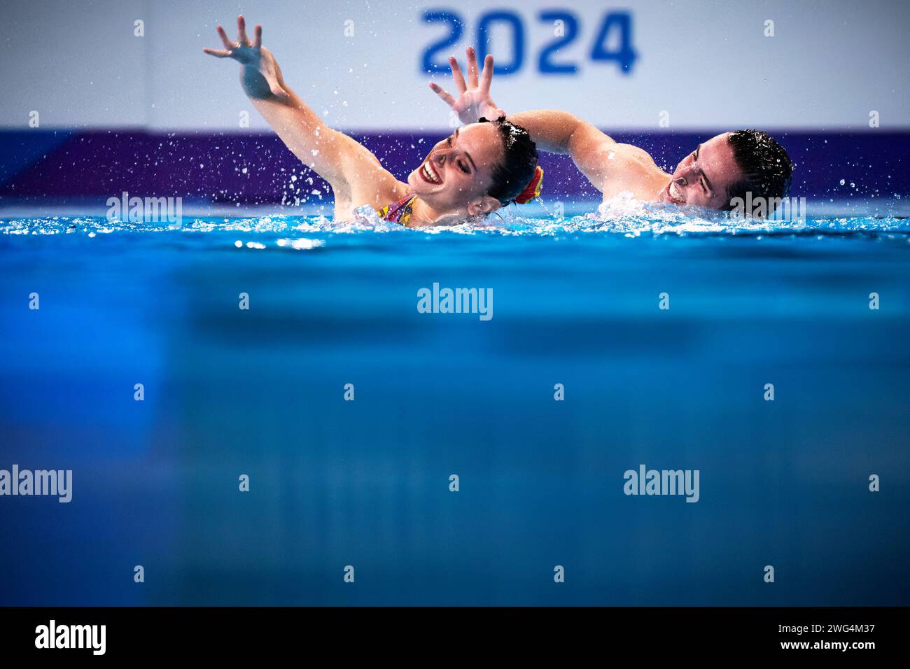 Dennis Gonzalez Boneu and Mireia Hernandez Luna of Spain compete in the ...