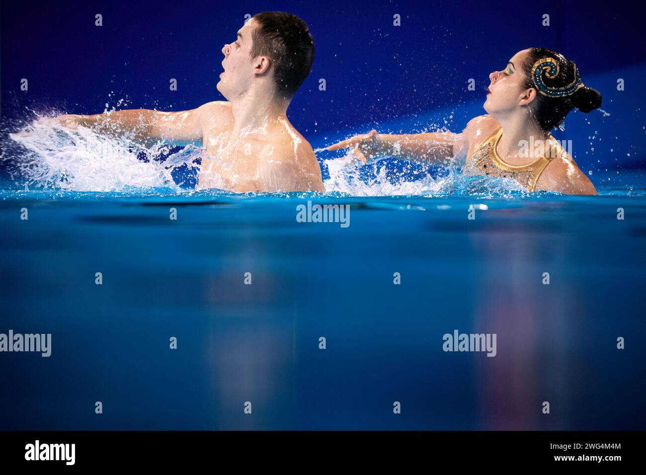 Jelena Kontic and Ivan Martinovic of Serbia compete in the artistic ...