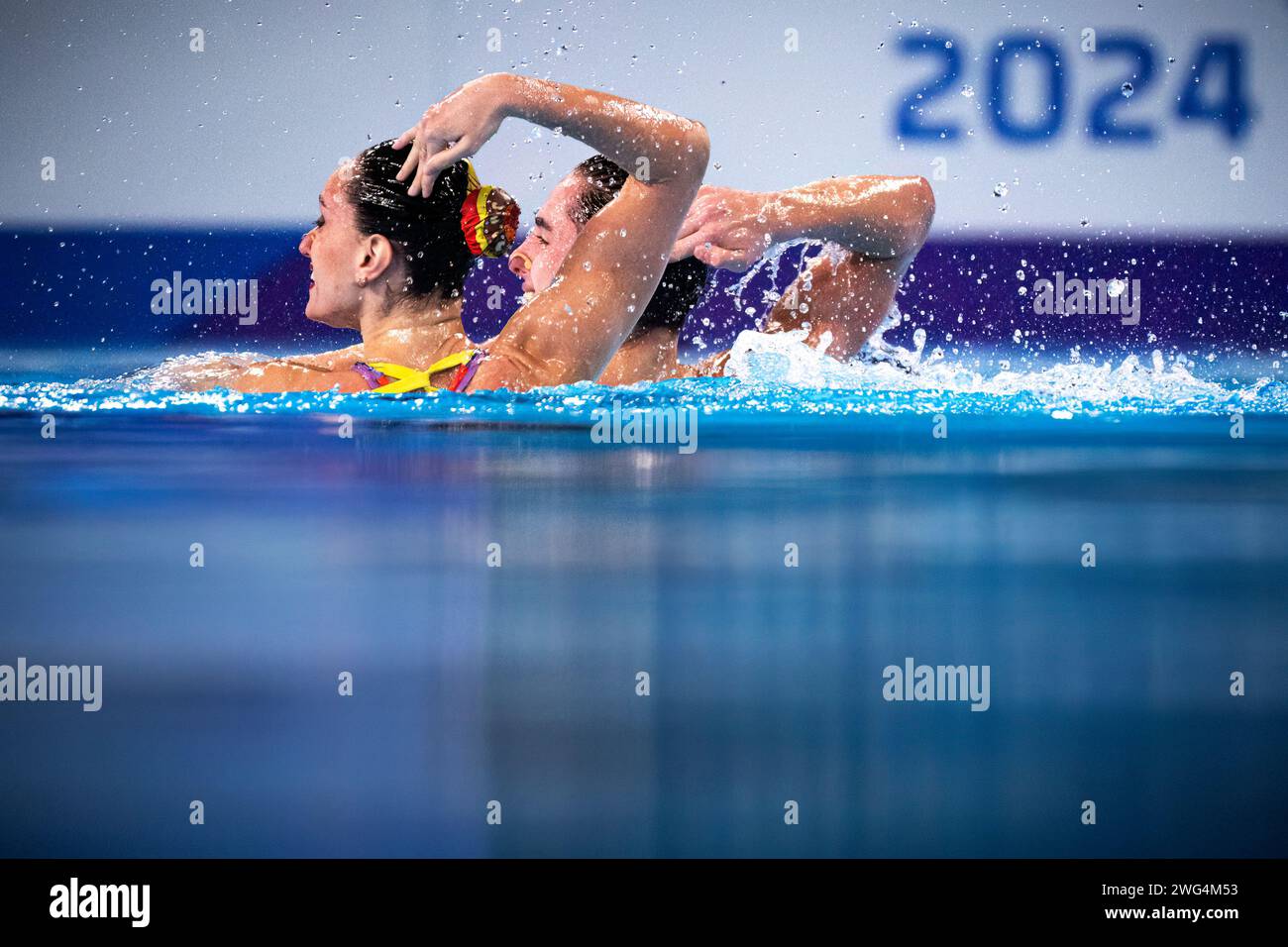 Dennis Gonzalez Boneu and Mireia Hernandez Luna of Spain compete in the ...