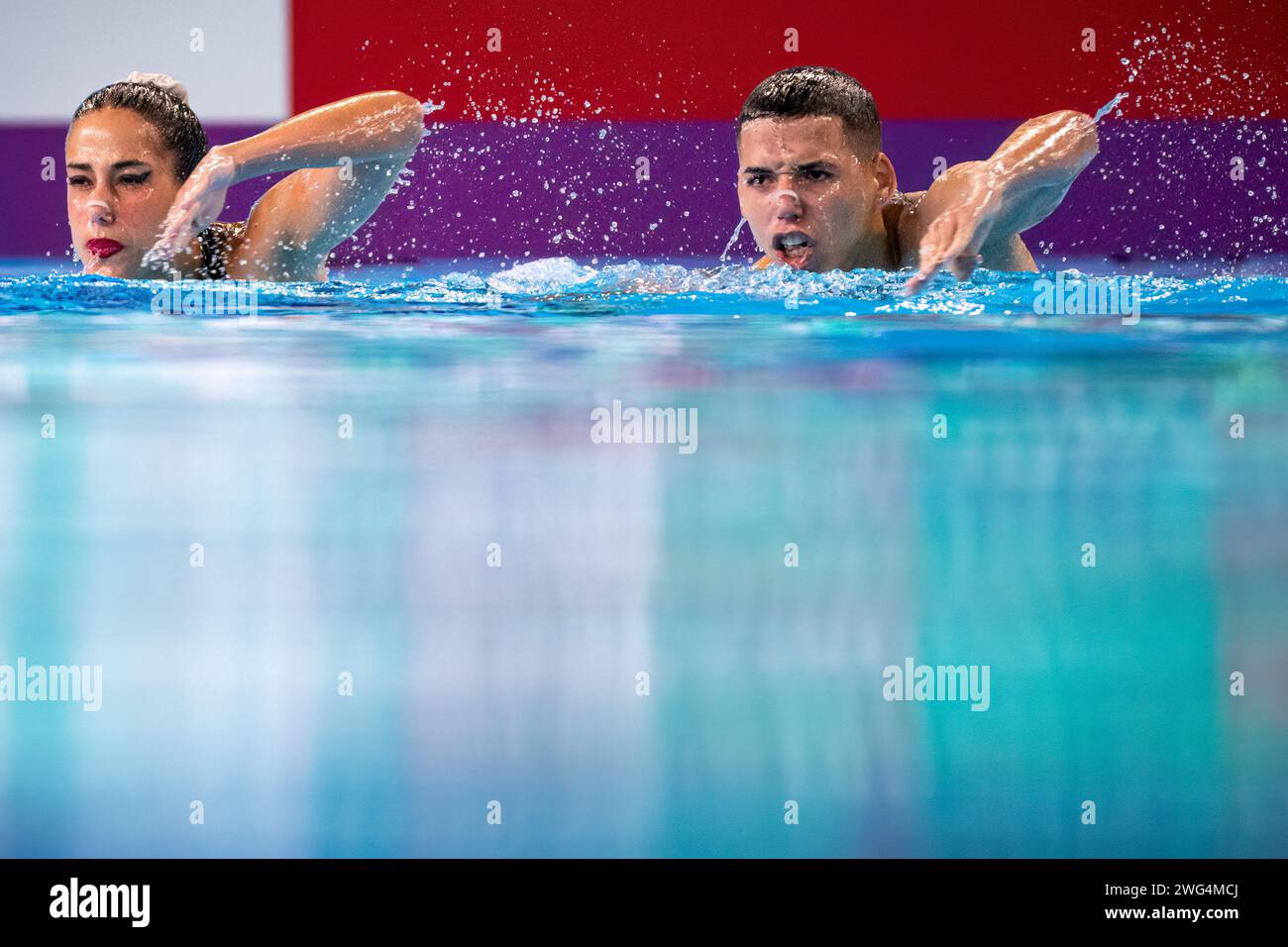 Doha, Qatar. 03rd Feb, 2024. Andy Manuel Avila Gonzalez and Carelys ...
