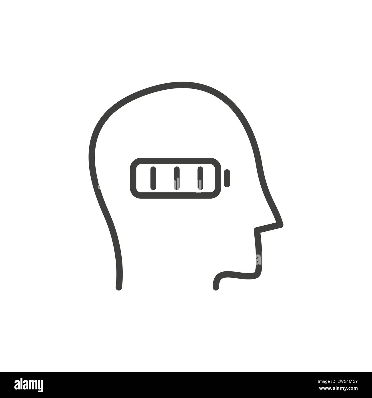 His level of tiredness Stock Vector Images - Alamy