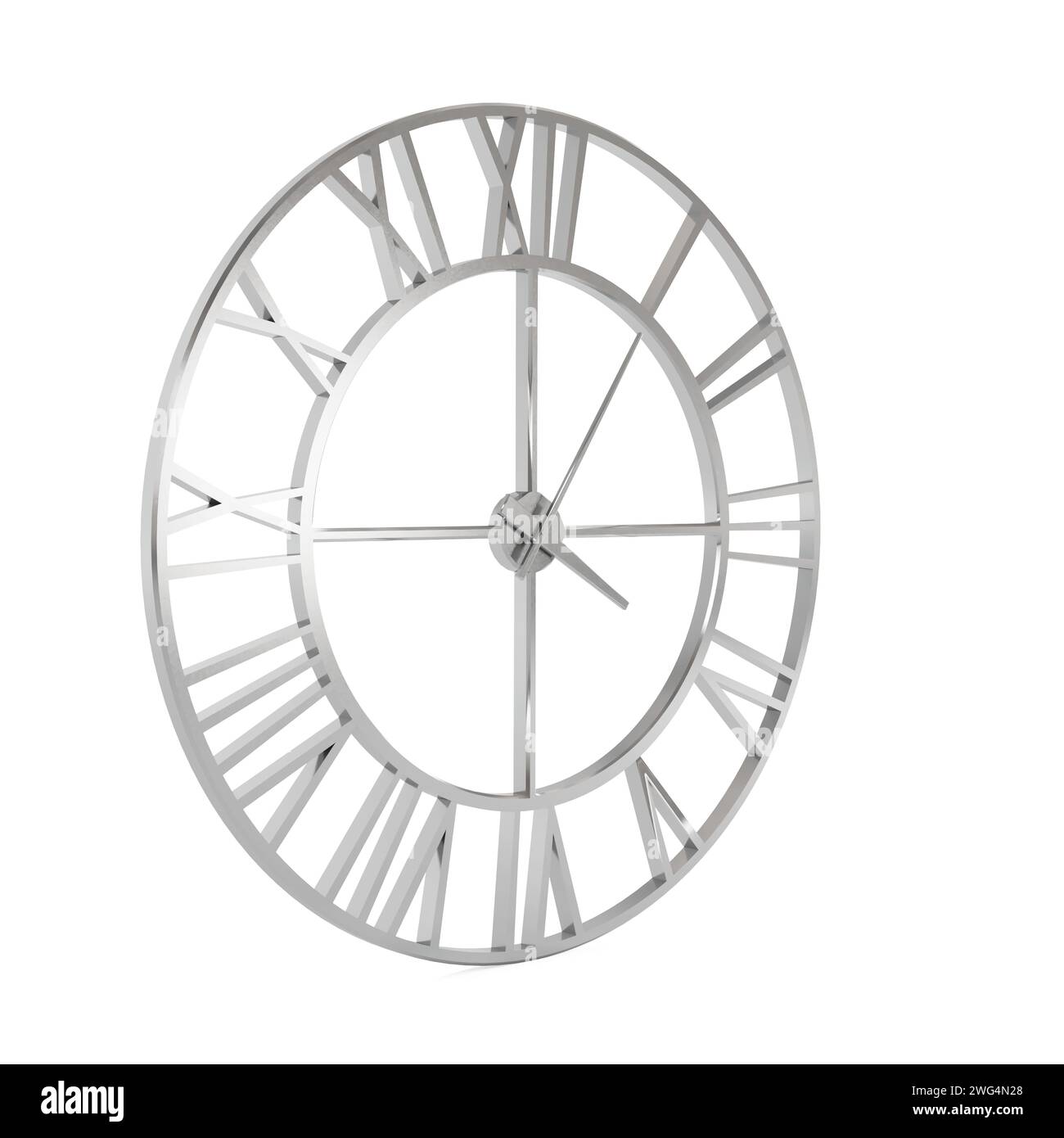 A 3D rendering of a modern clock on a white background Stock Photo Alamy