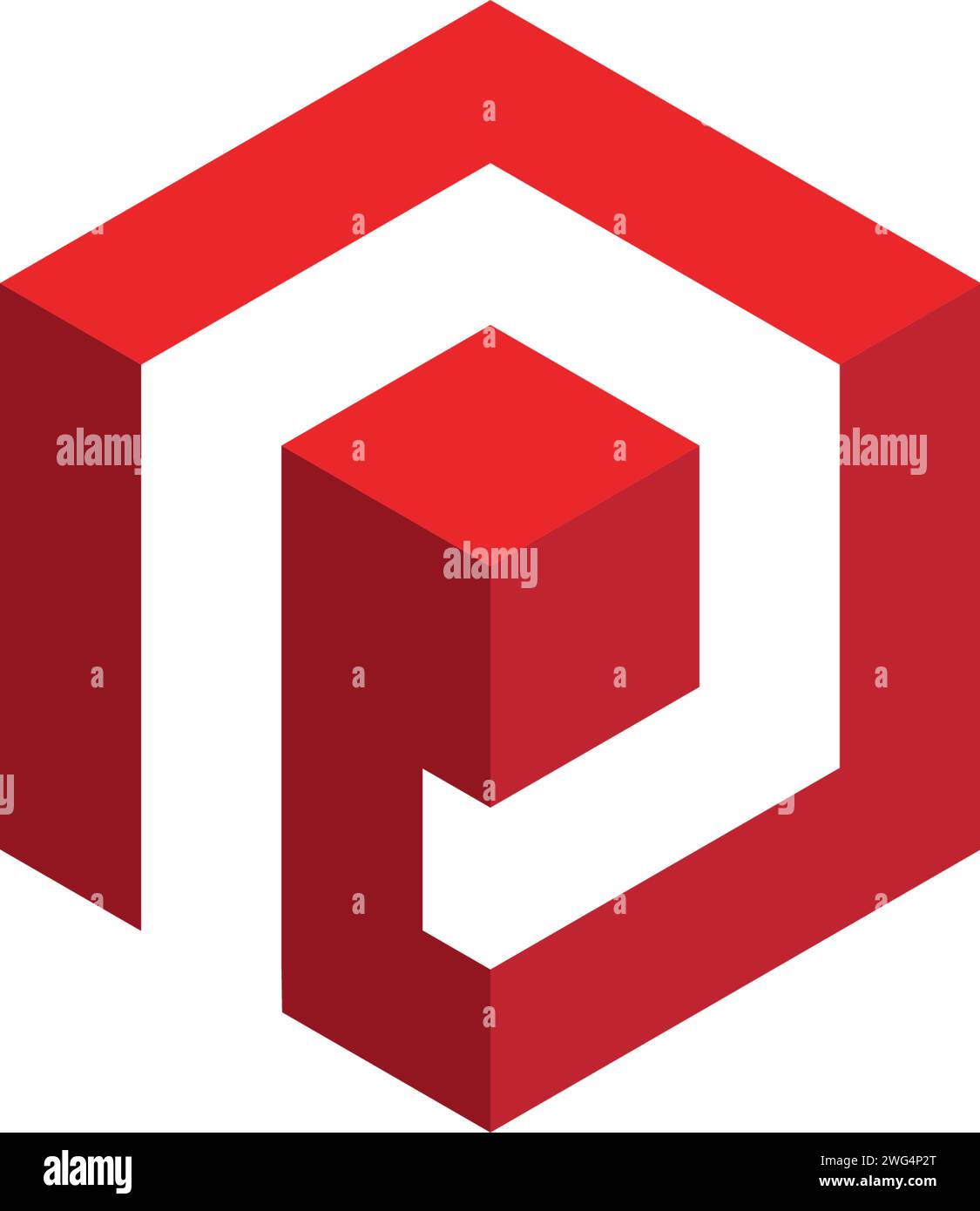 P Logo Hexagon illustration Icon Vector Template Stock Vector Image ...