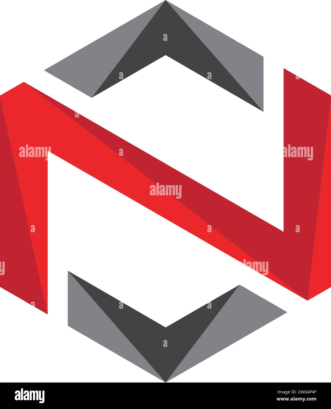 N Logo Hexagon illustration Icon Vector Template Stock Vector Image ...