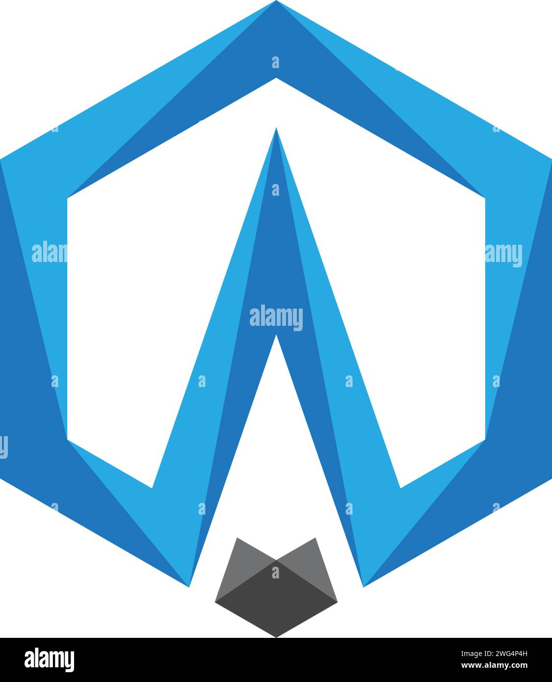 A Logo Hexagon illustration Icon Vector Template Stock Vector Image ...