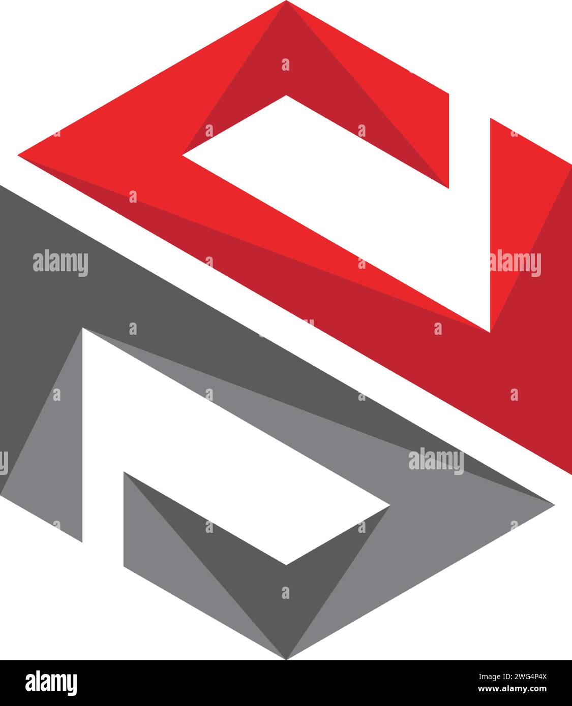 N Logo Hexagon illustration Icon Vector Template Stock Vector Image ...