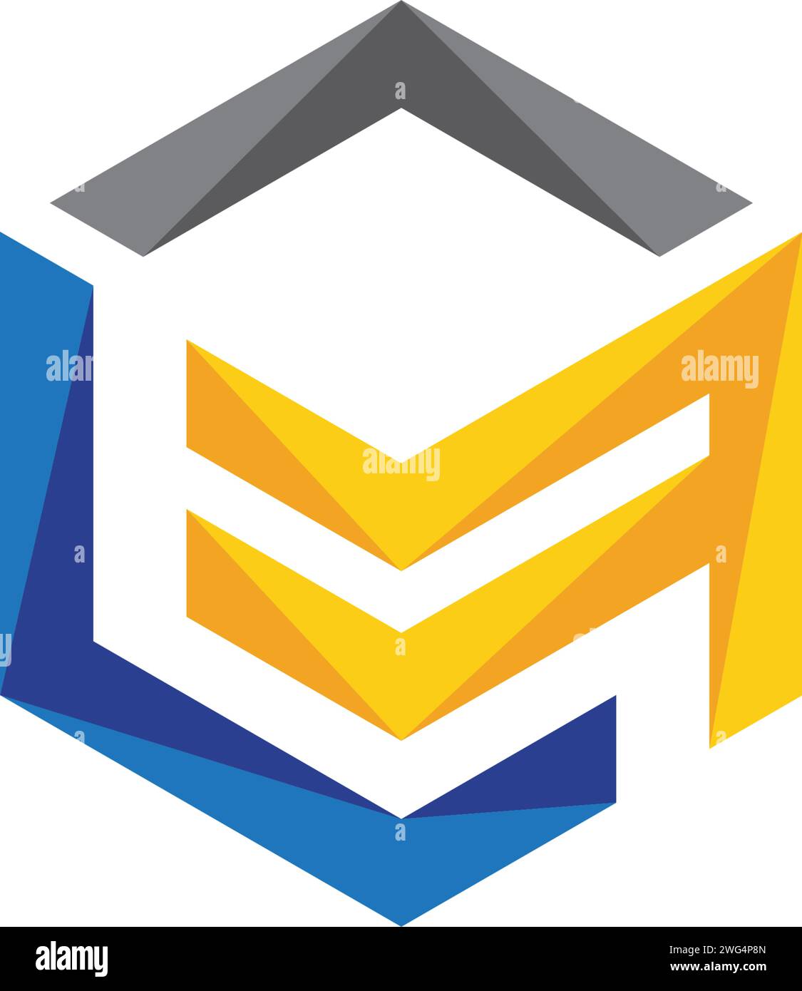 F Logo Hexagon illustration Icon Vector Template Stock Vector Image ...