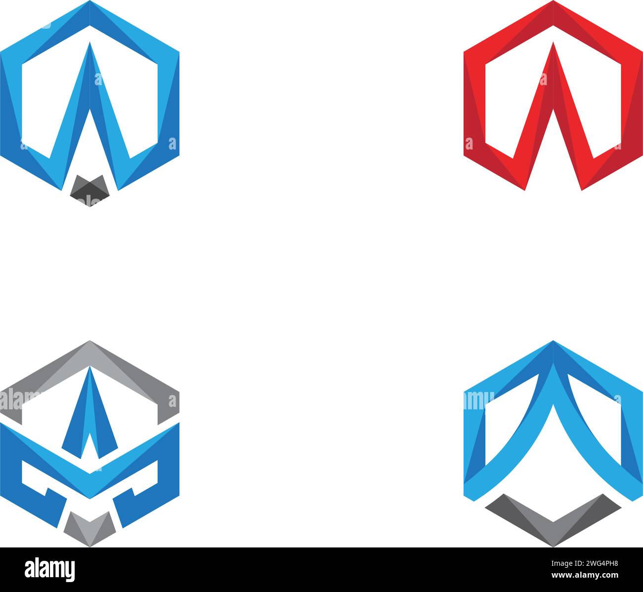 A Logo Hexagon illustration Icon Vector Template Stock Vector Image ...