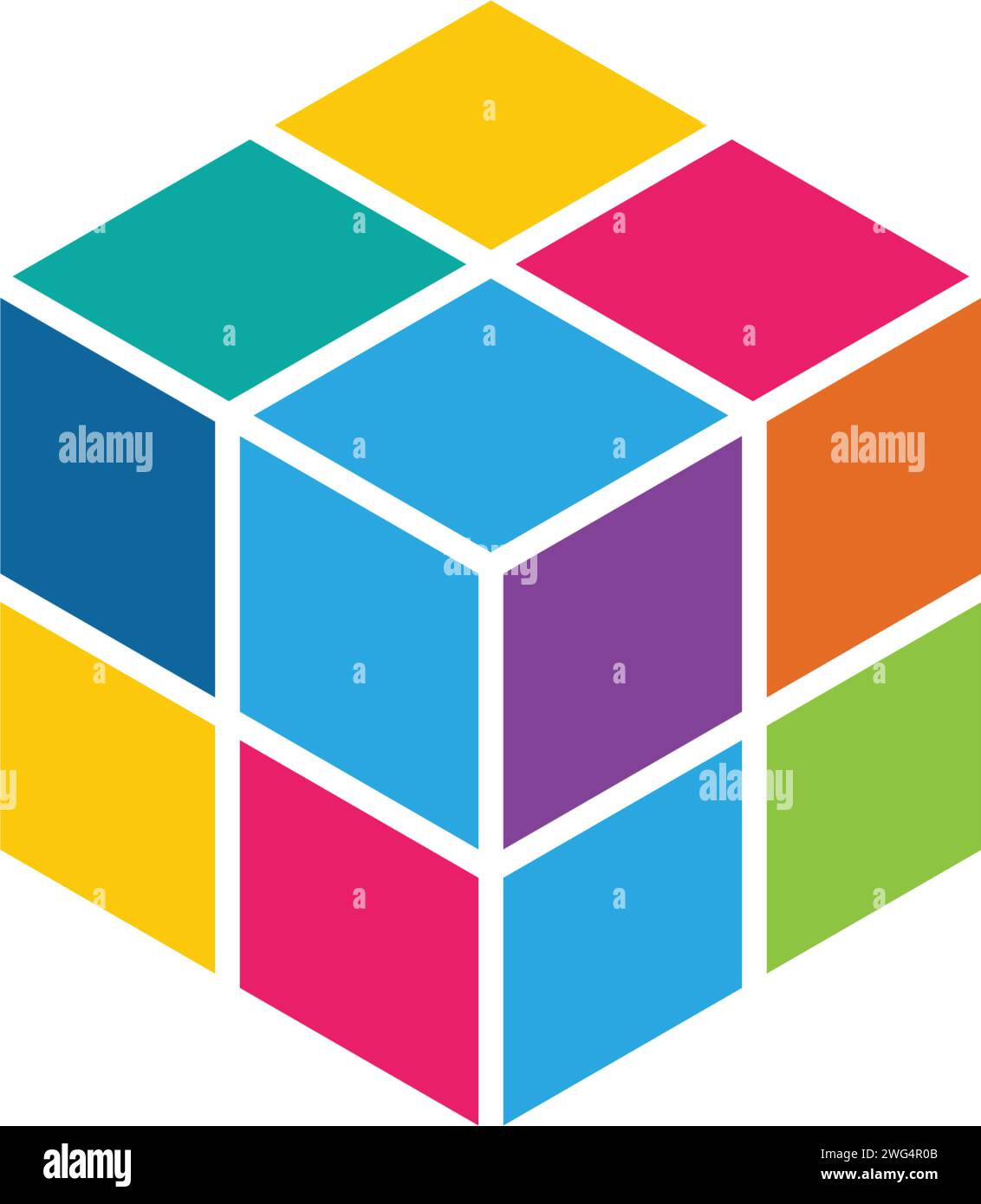 Cube Logo Template vector icon illustration design Stock Vector