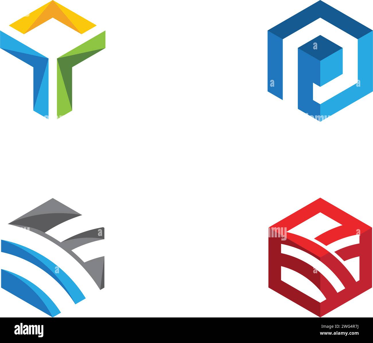 Hexagon Logo illustration Icon Vector Template Stock Vector Image & Art ...
