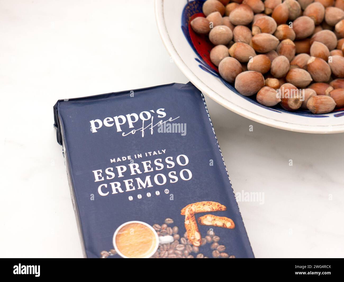 Coffe Peppo's Coffee Espresso Cremoso Stock Photo - Alamy