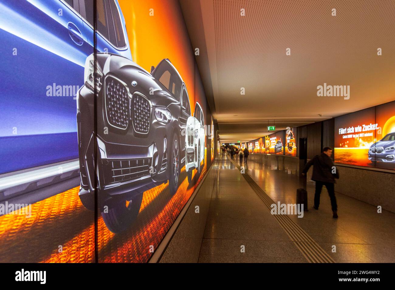 advertising with light boxes for Sixt vehicle rental at Vienna airport