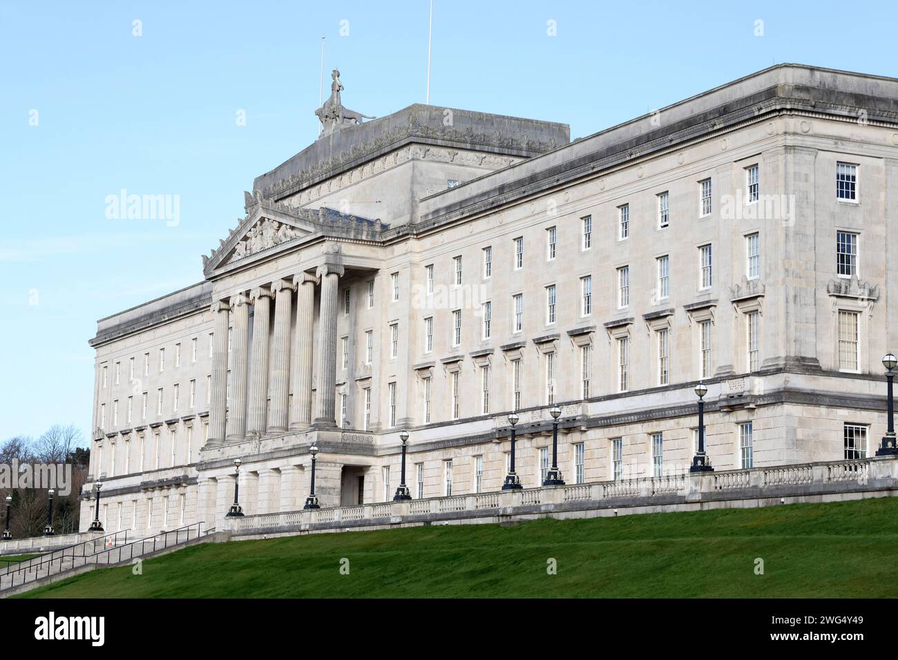 View at Parliament buildings Stormont in Belfast, Northern Ireland ...