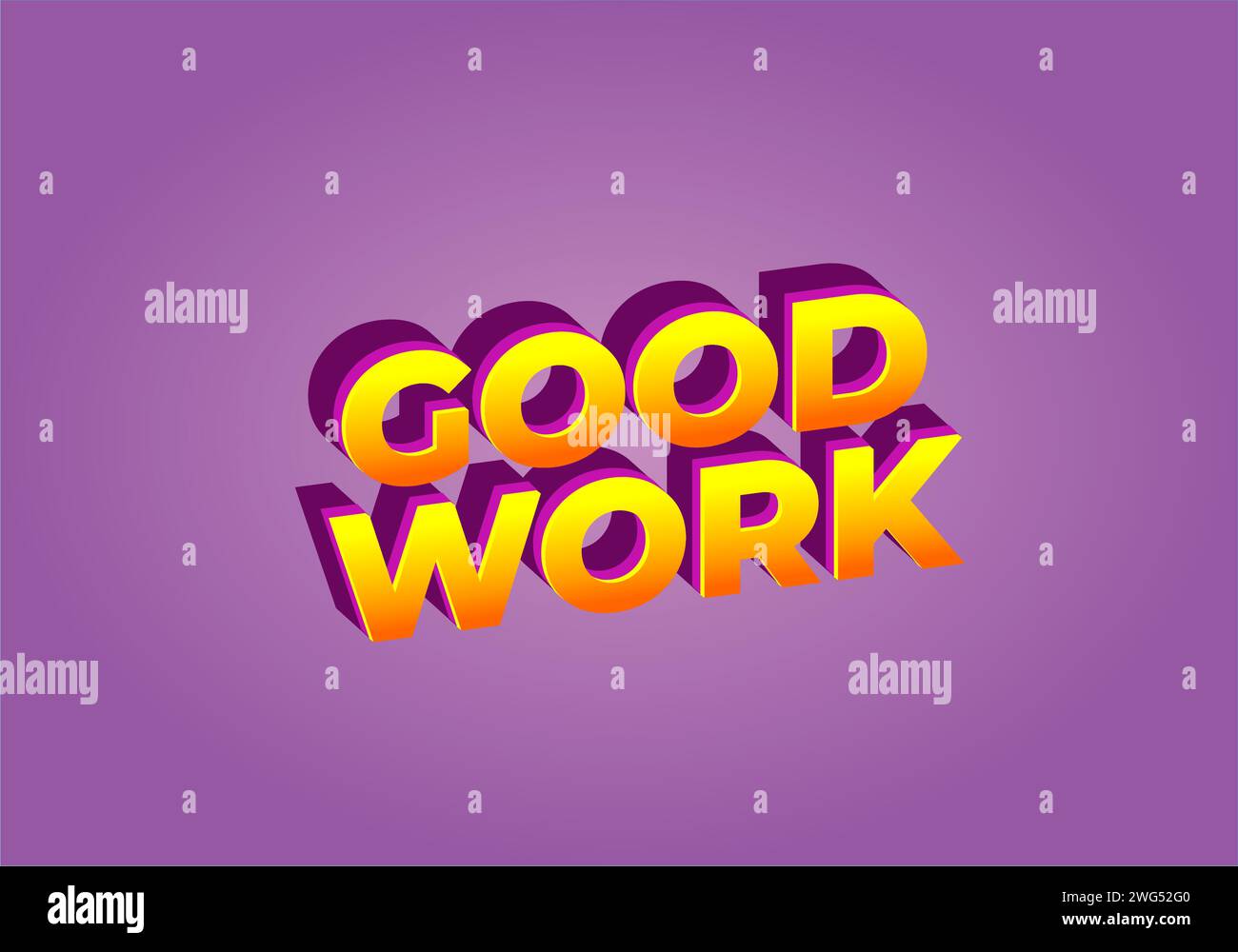 Good work. Text effect design in 3D style with eye catching color Stock