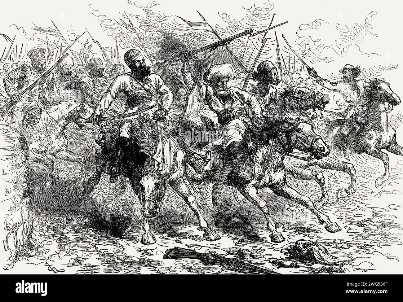 Mutineers during the Indian Mutiny, 1857- 1858 Stock Photo