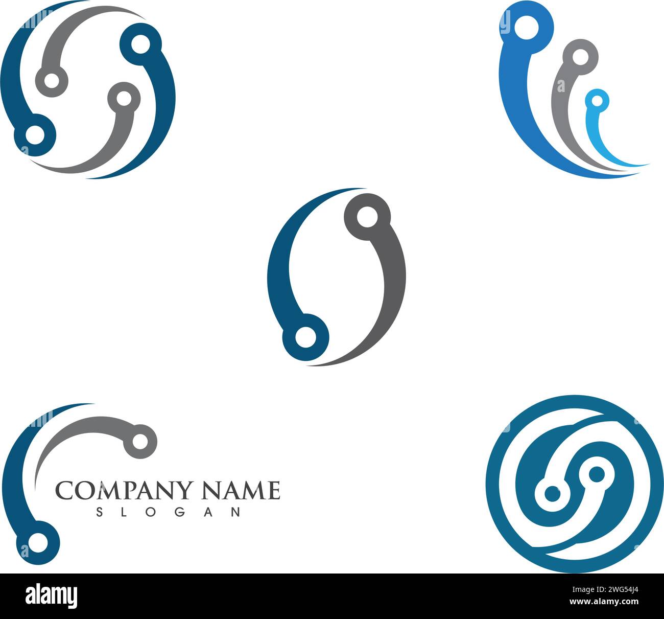 Circuit Logo Template vector illustration icon design Stock Vector