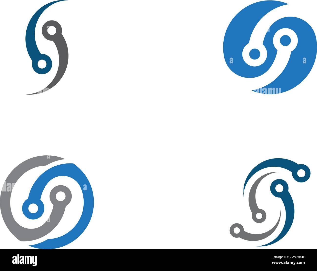 Circuit Logo Template vector illustration icon design Stock Vector
