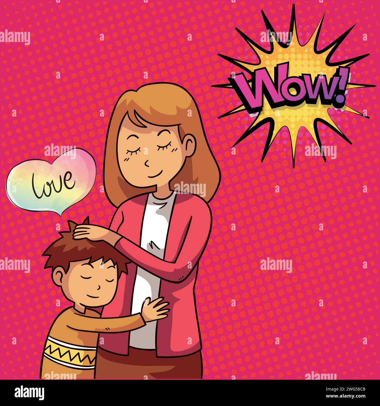 Super mom pop art style vector image Stock Vector