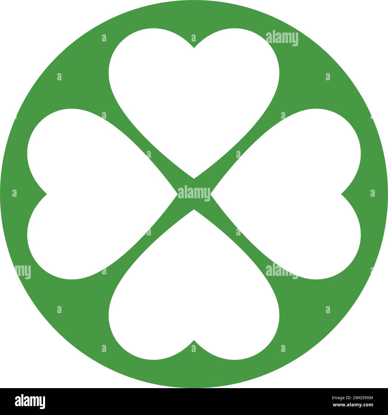 Green Clover Leaf Logo Template Design Vector Stock Vector Image & Art ...