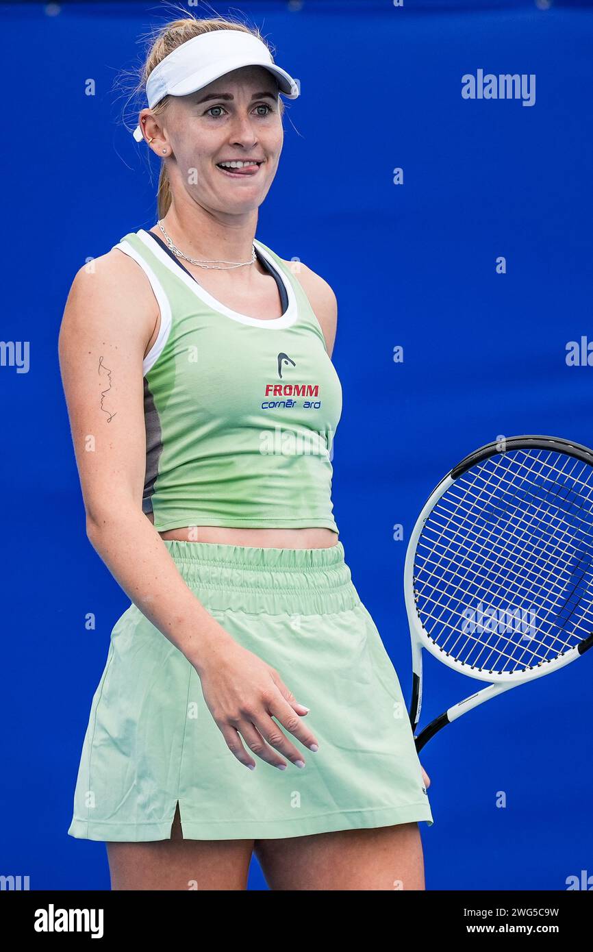 Jil Teichmann of Switzerland in action during Qualifying for the 2024