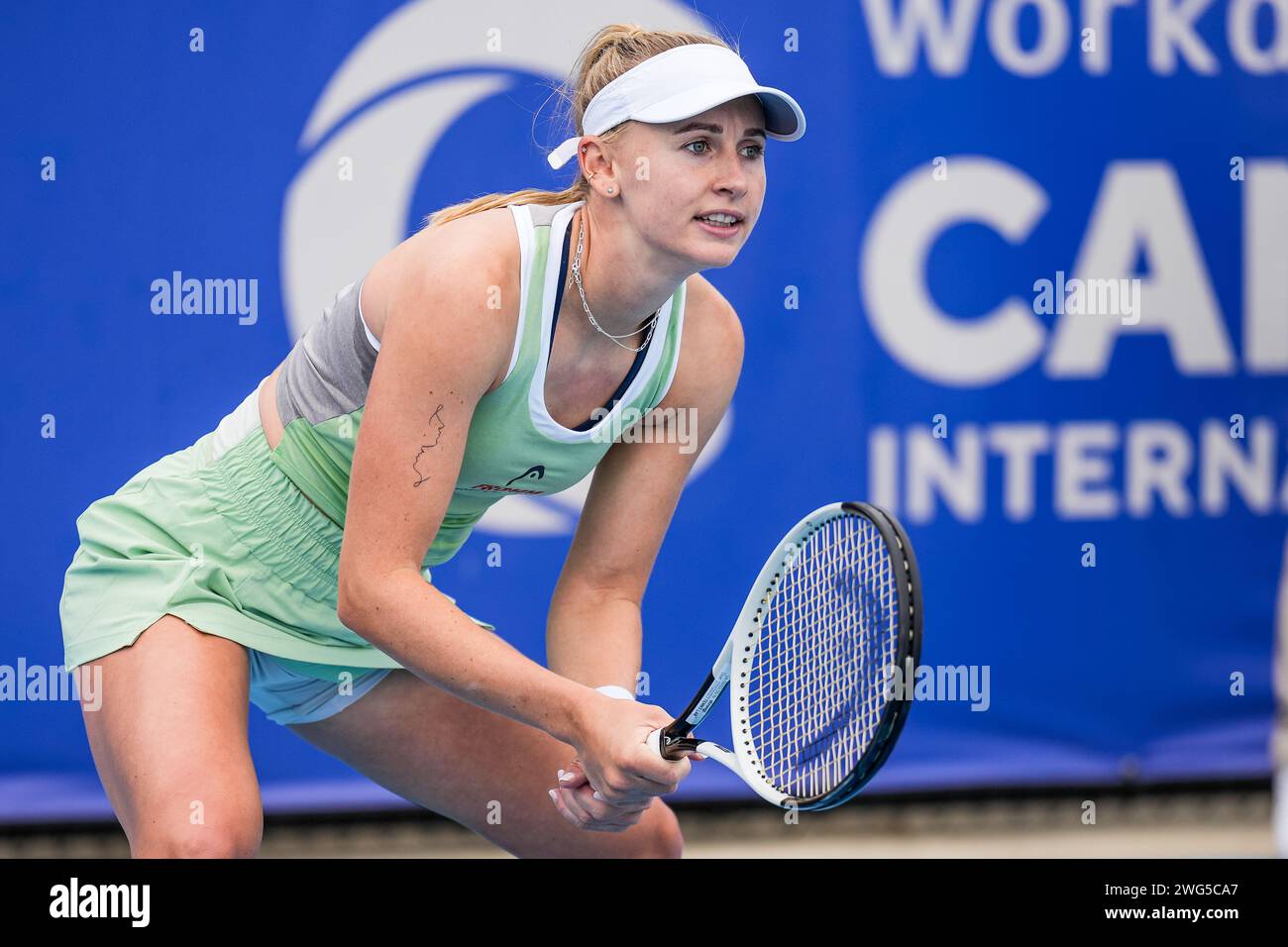 Jil Teichmann of Switzerland in action during Qualifying for the 2024