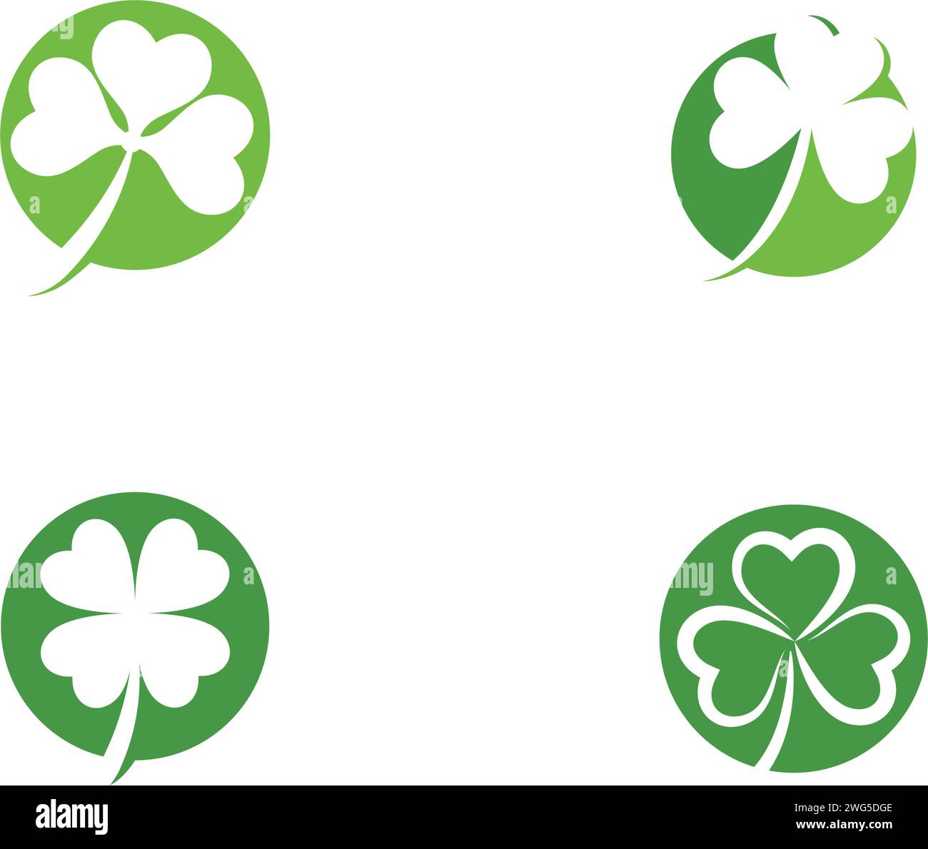 Green Clover Leaf Logo Template Design Vector Stock Vector Image & Art ...