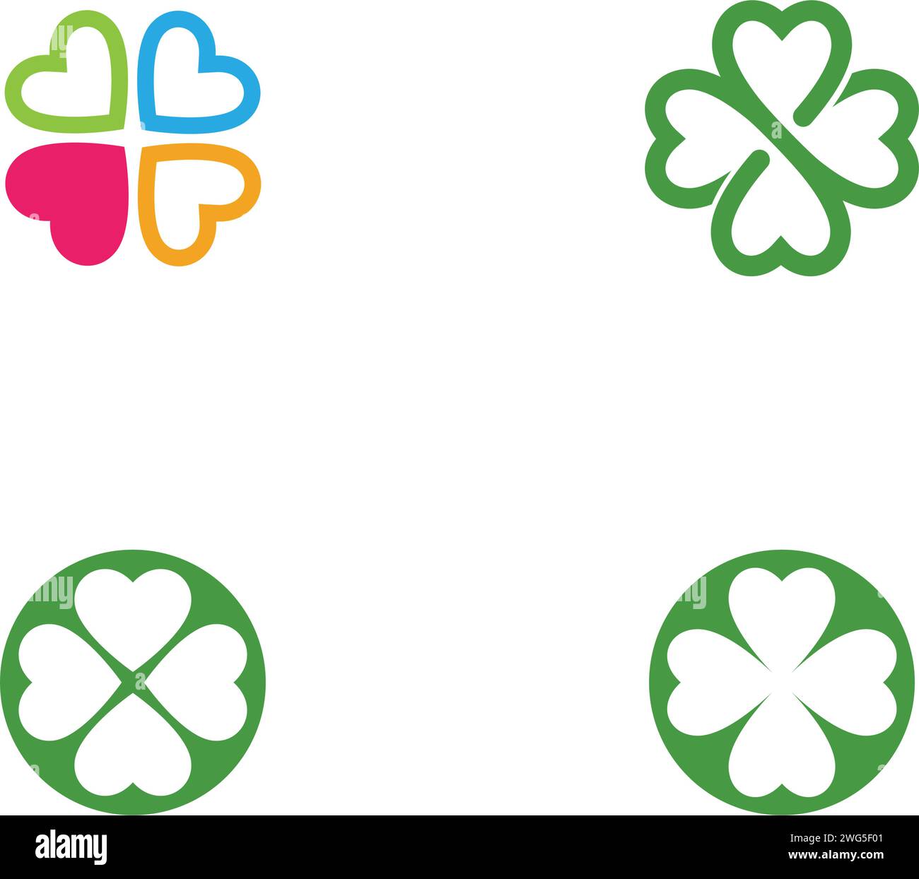 Green Clover Leaf Logo Template Design Vector Stock Vector Image & Art ...