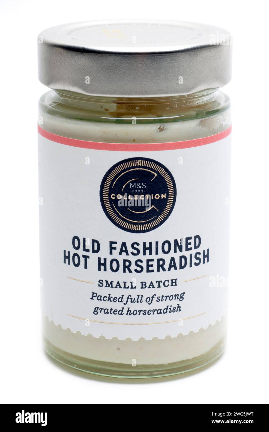 180g Jar of M&S Collection Old Fashioned Hot Horseradish from Ocado Stock Photo