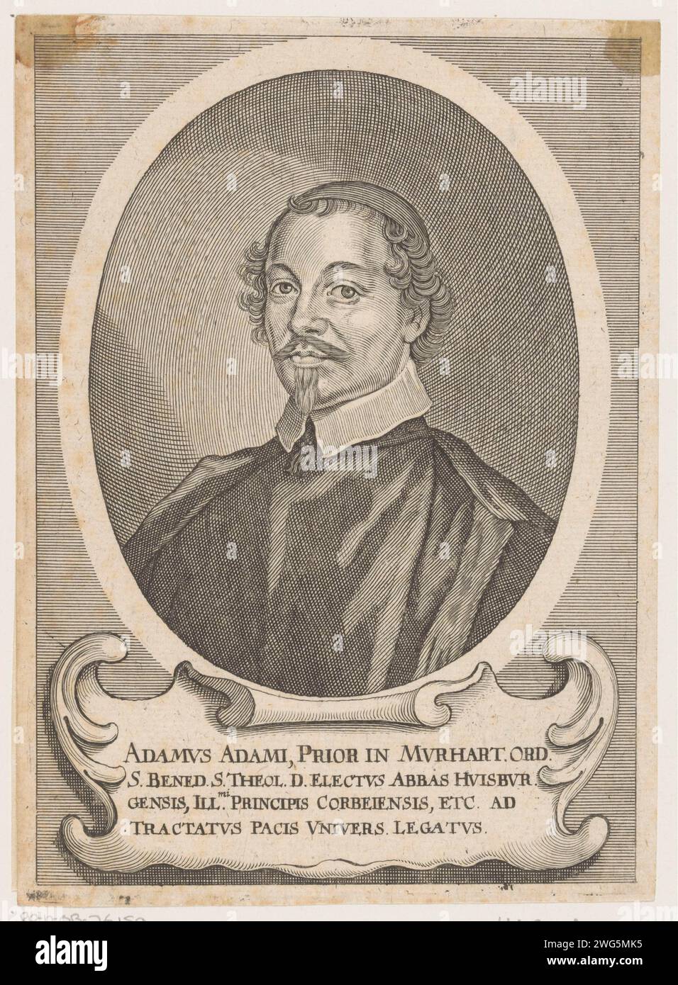 Portrait of Adam Adami, Anonymous, 1643 - 1699 print Portrait of Adam