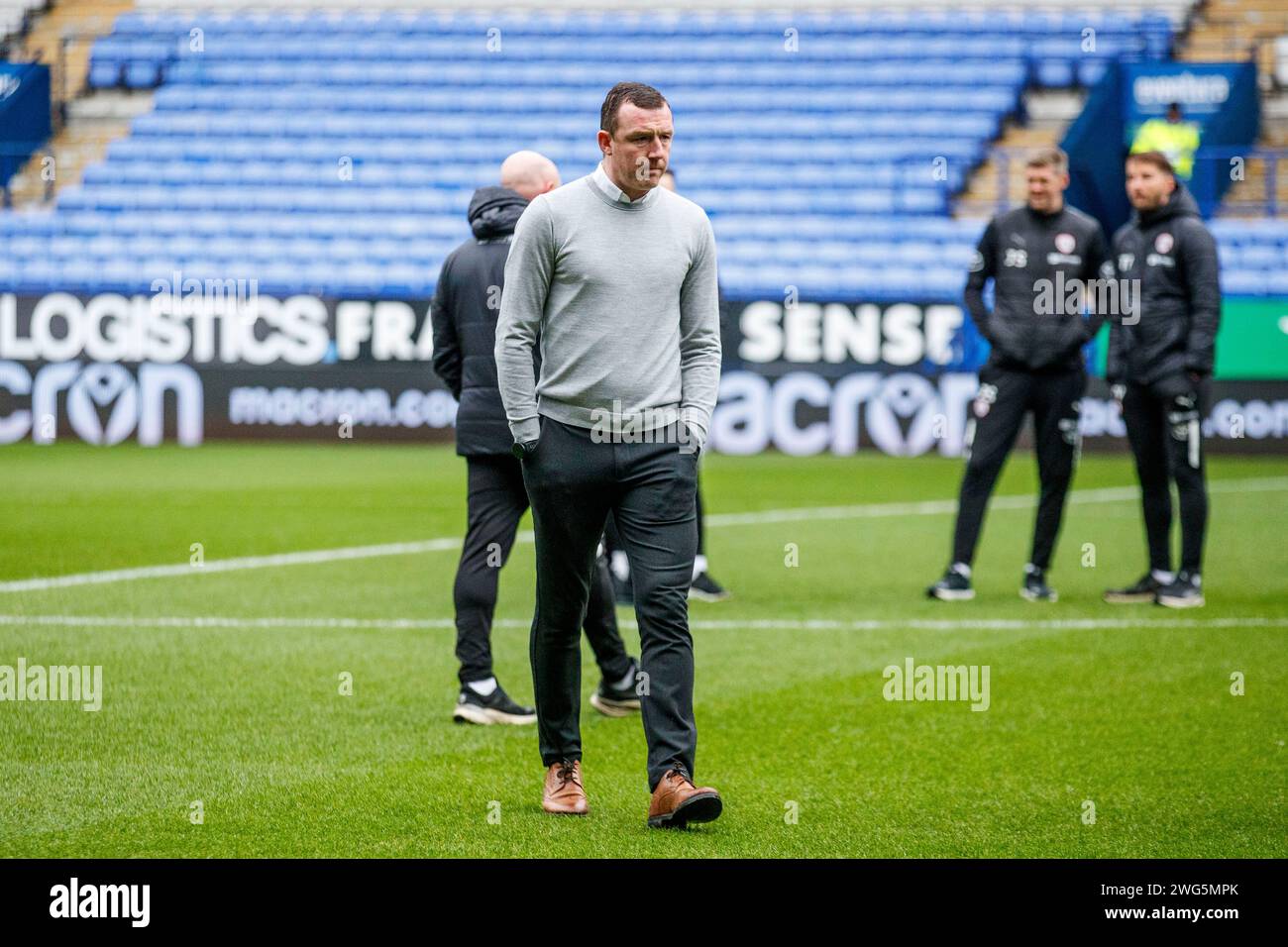 Barnsley F.C manager Neill Collins during the Sky Bet League 1 match between Bolton Wanderers and Barnsley at the Toughsheet Stadium, Bolton on Saturday 3rd February 2024. (Photo: Mike Morese | MI News) (Photo by MI News/NurPhoto) Credit: NurPhoto SRL/Alamy Live News Stock Photo