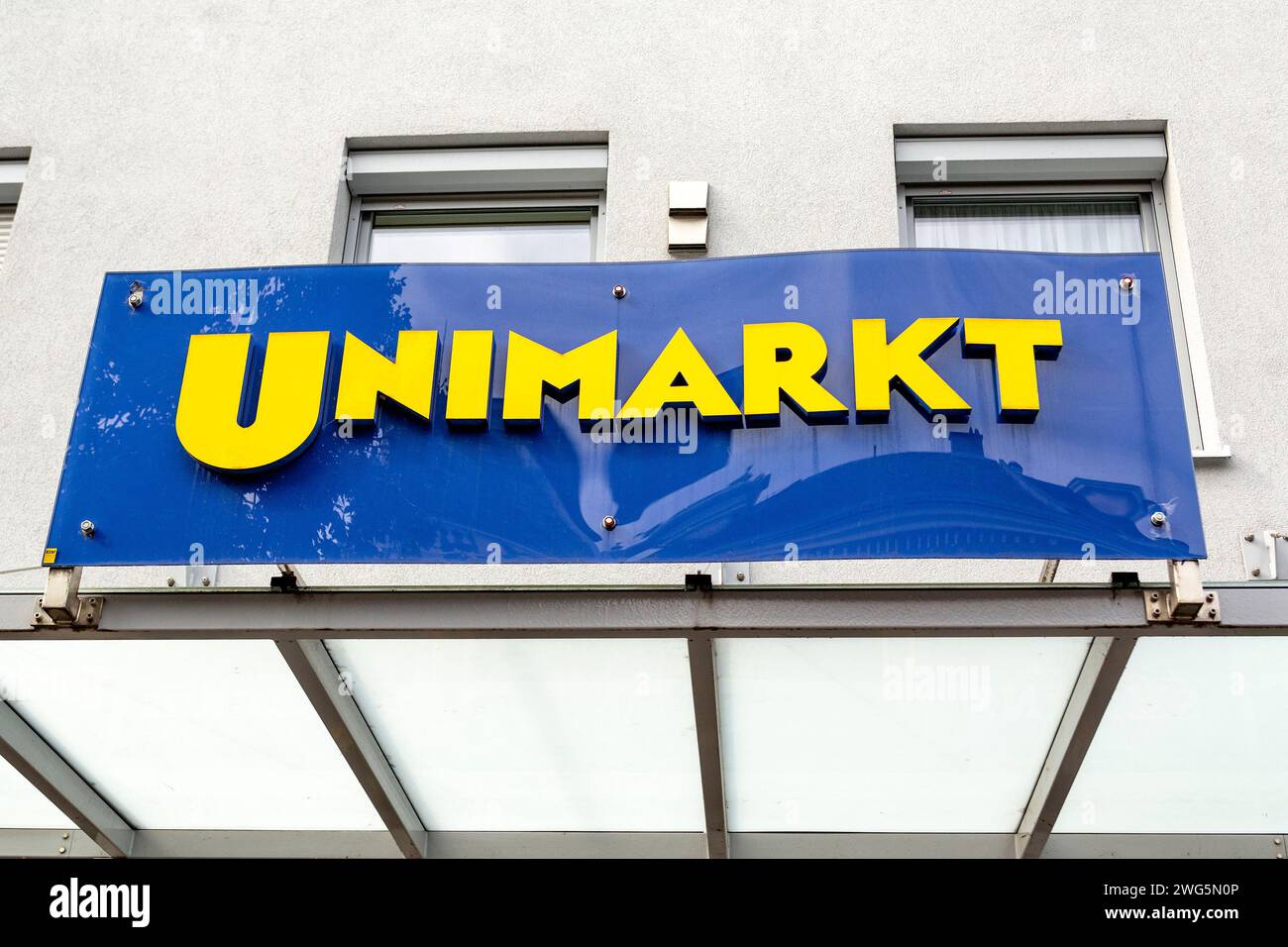 Unimarkt Branch, Upper Austria, Austria Stock Photo