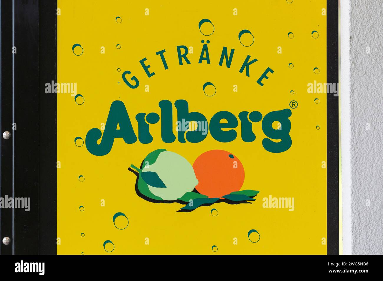 Drinks Arlberg, Vorarlberg, Austria Stock Photo