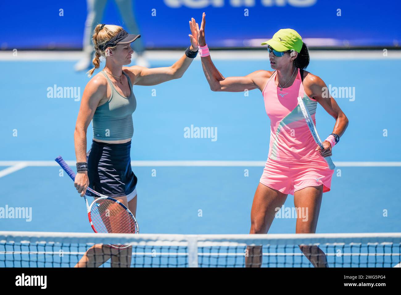 Astra Sharma of Australia and Kaylah McPhee of Australia during the