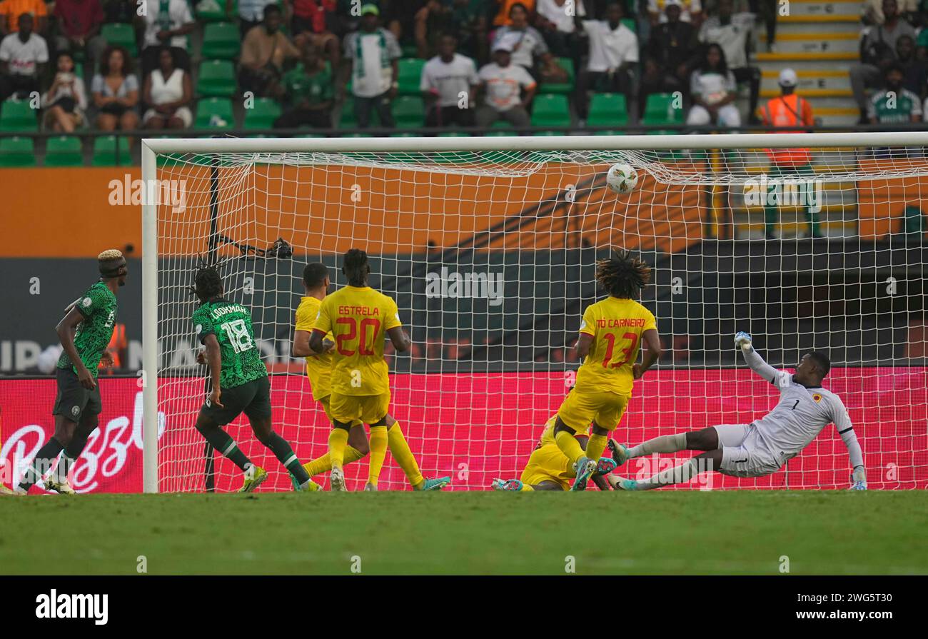 February 02 2024: Ademola Olajide Lookman (Nigeria) scores the teams