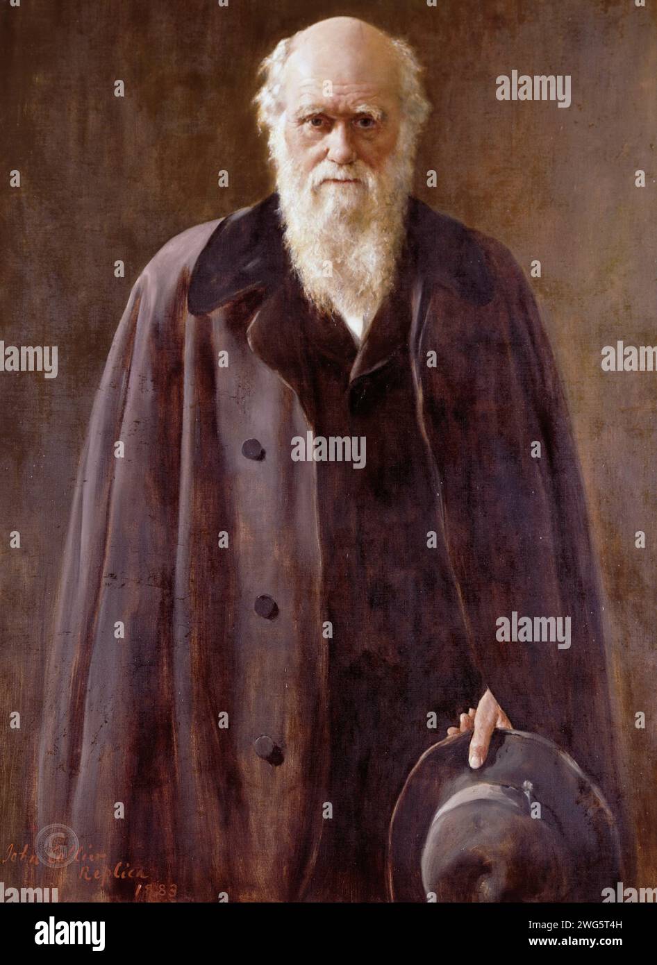 John Collier – Charles Darwin (1809-1882)  1883. 125.7 x 96.5 cm Stock Photo