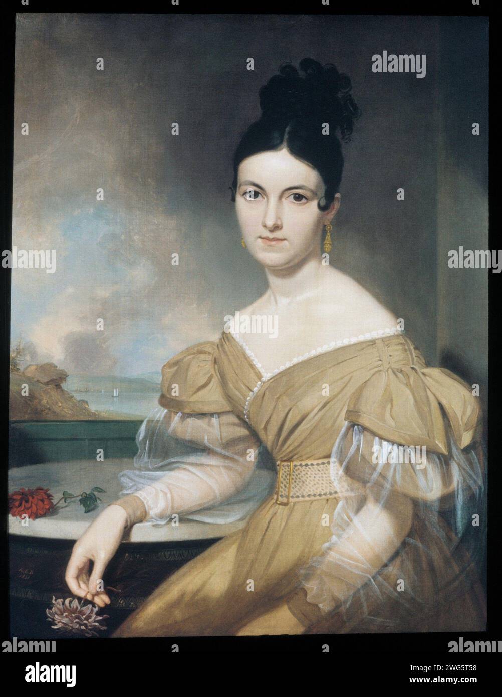Mrs. Winfield Scott Asher Brown Durand 1831 Stock Photo