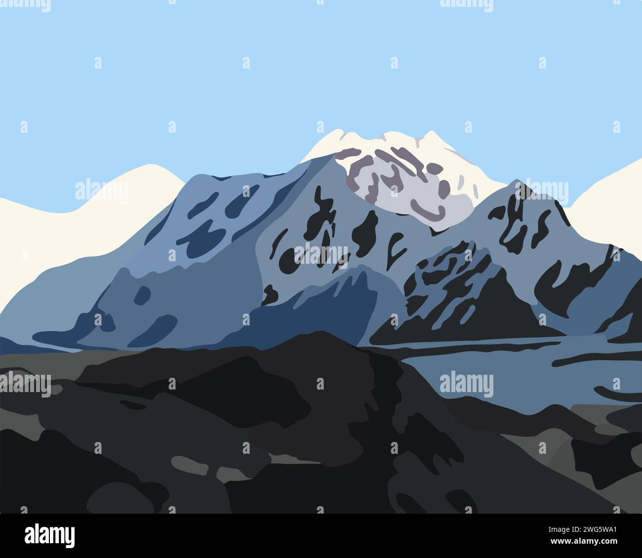 Tian shan range Stock Vector Images - Alamy