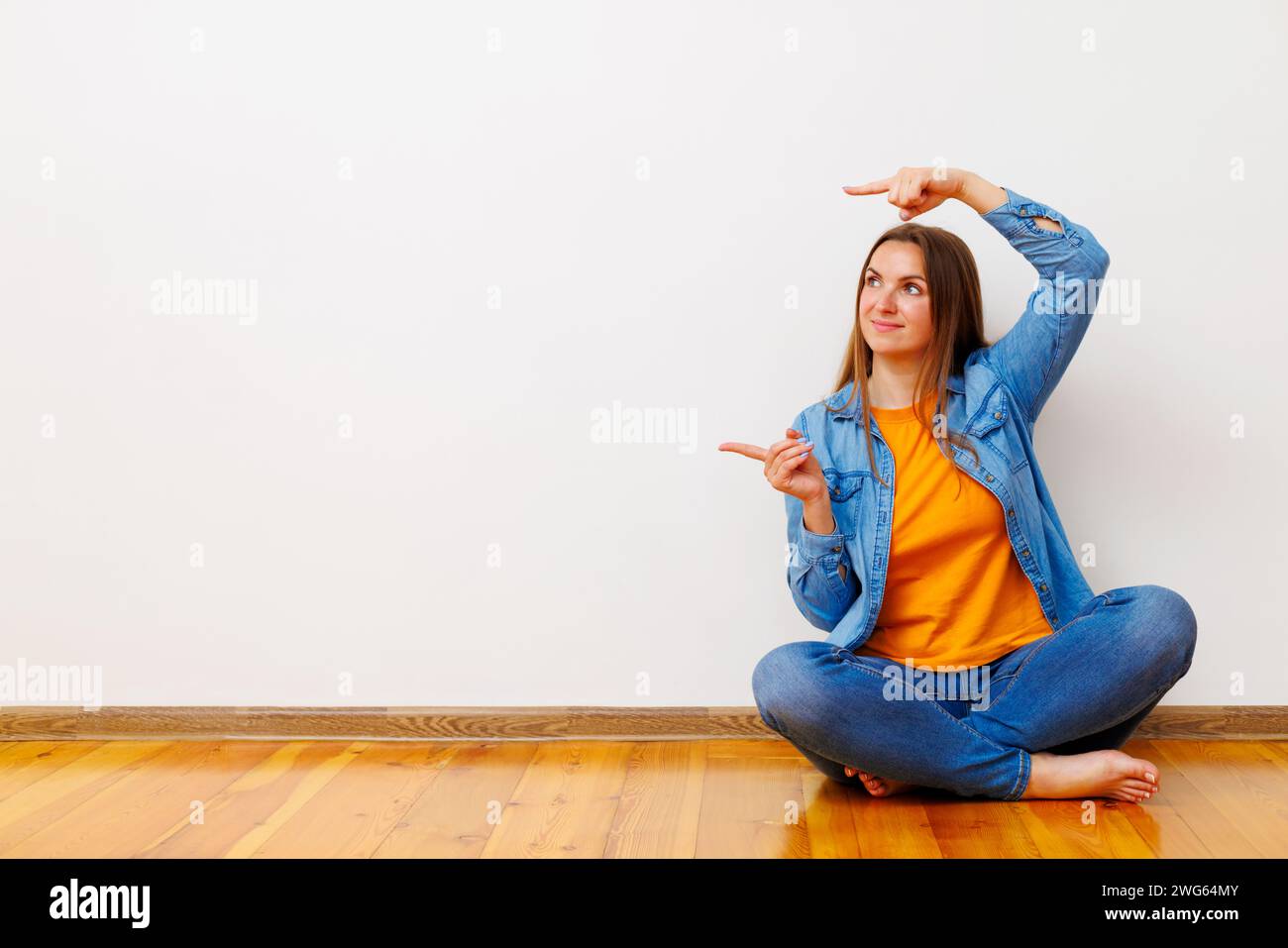 Woman blank space hi-res stock photography and images - Alamy