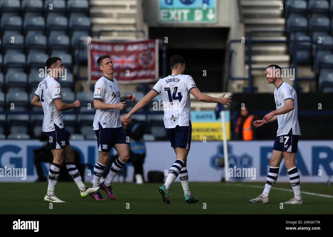 Deepdale, Preston, UK. 3rd Feb, 2024. EFL Championship Football