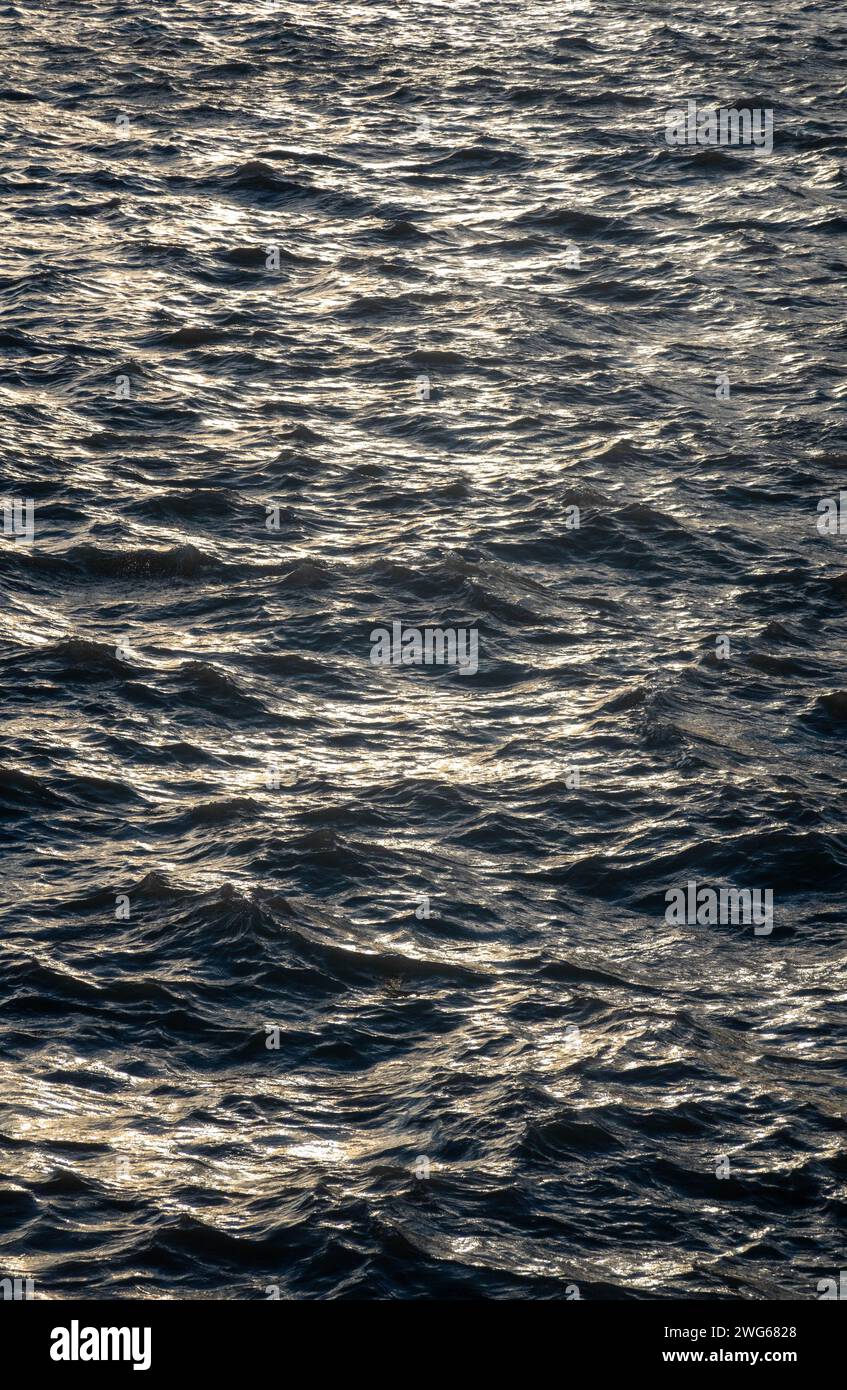 Choppy waters on River. Mersey in Liverpool Stock Photo