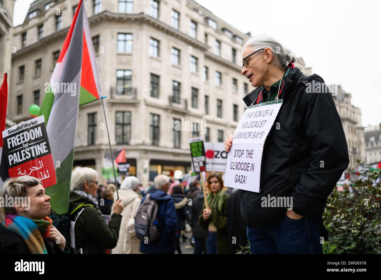 London, UK. 3rd February 2024: Thousands of pro-Palestine protesters ...