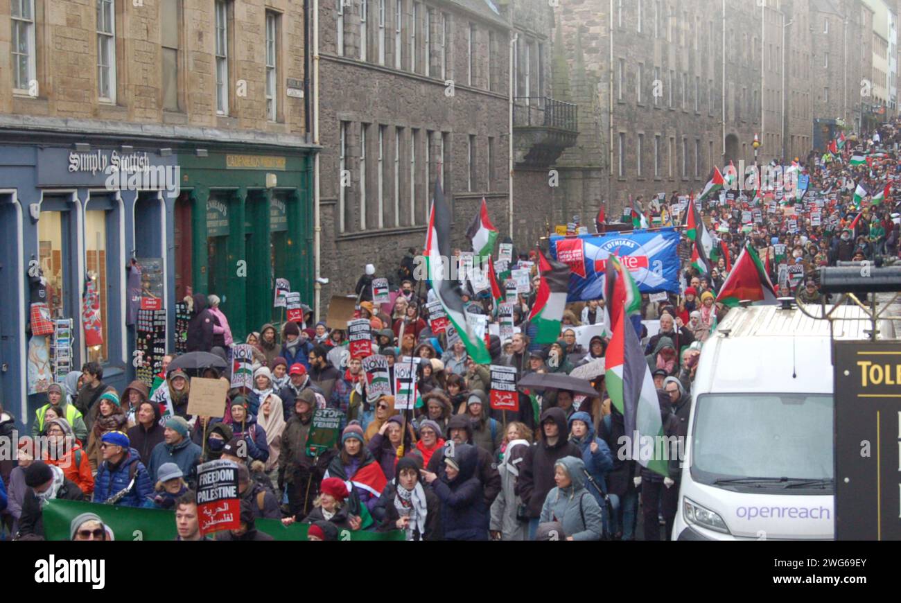 Scottish palestine solidarity campaign edinburgh 2024 hi-res stock