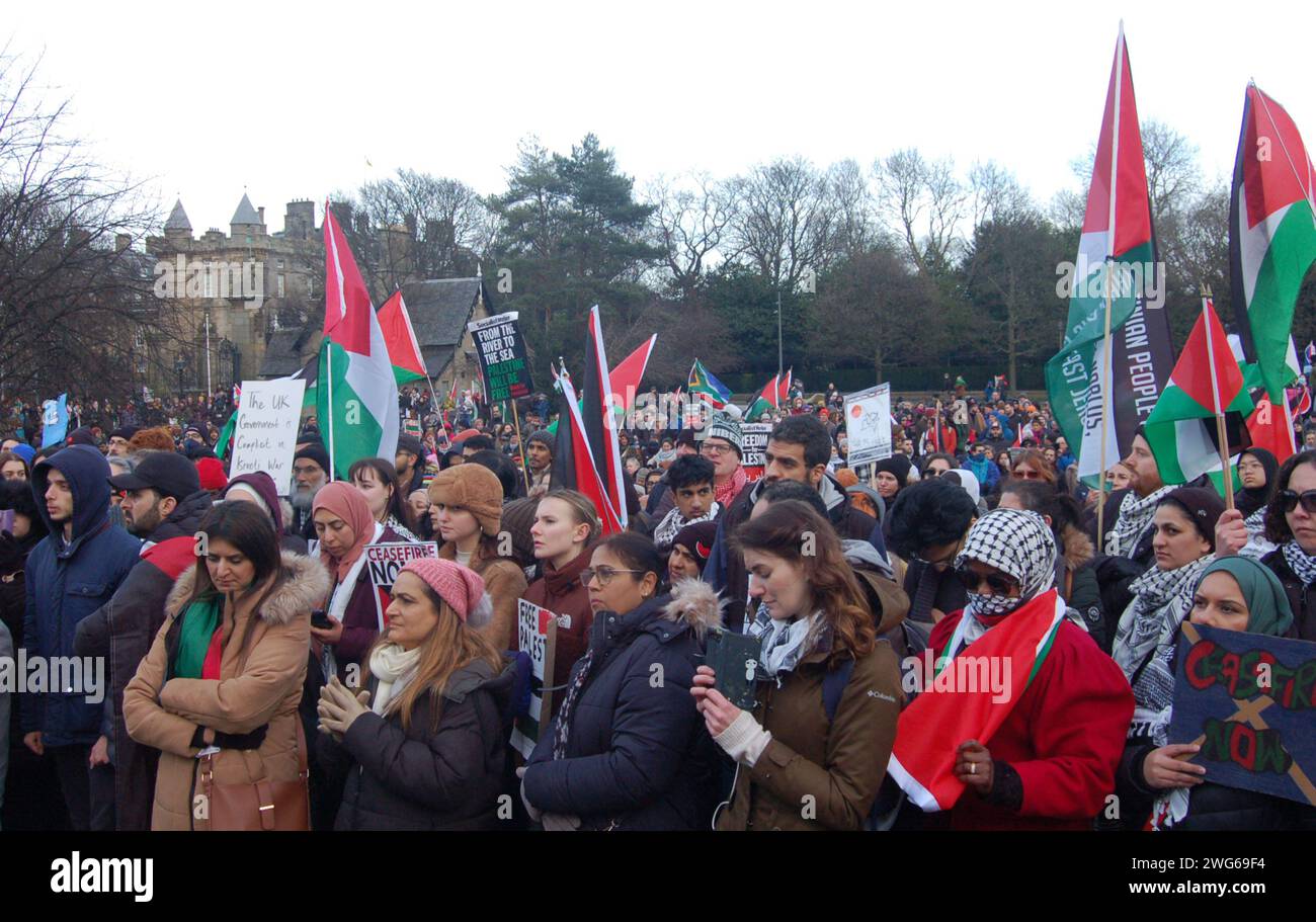 Scottish palestine solidarity campaign edinburgh 2024 hi-res stock