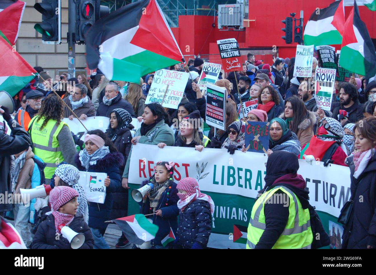 Scottish palestine solidarity campaign edinburgh 2024 hi-res stock
