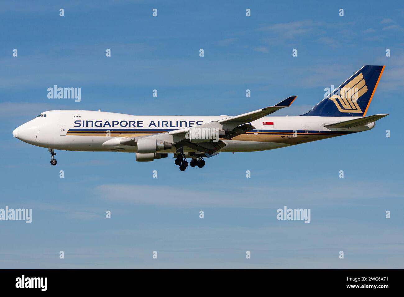 Singapore Airlines Cargo Boeing 747-400F with registration Singapore Airlines Cargo Boeing 747-400F with registration